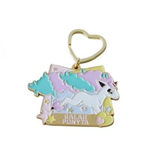 Pokemon Galar Ponyta Metal Keychain